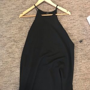 Black halter neck dress